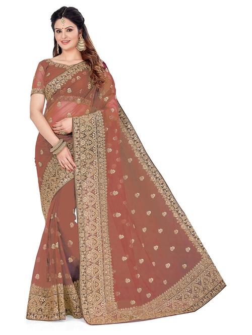 women's embroidered saree with blouse - 20306071 -  Standard Image - 0