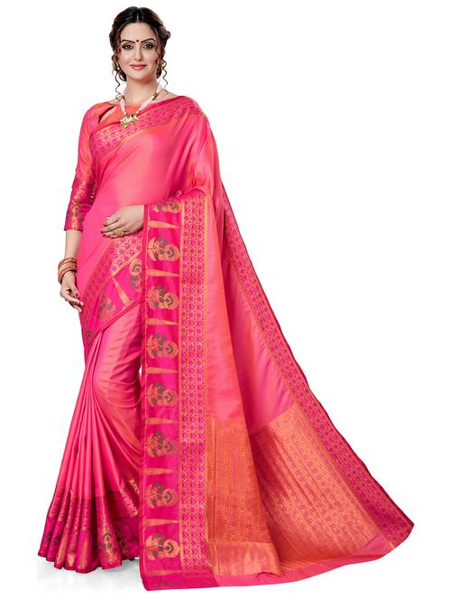 women's banarasi saree with blouse - 20306232 - Standard Image - 0
