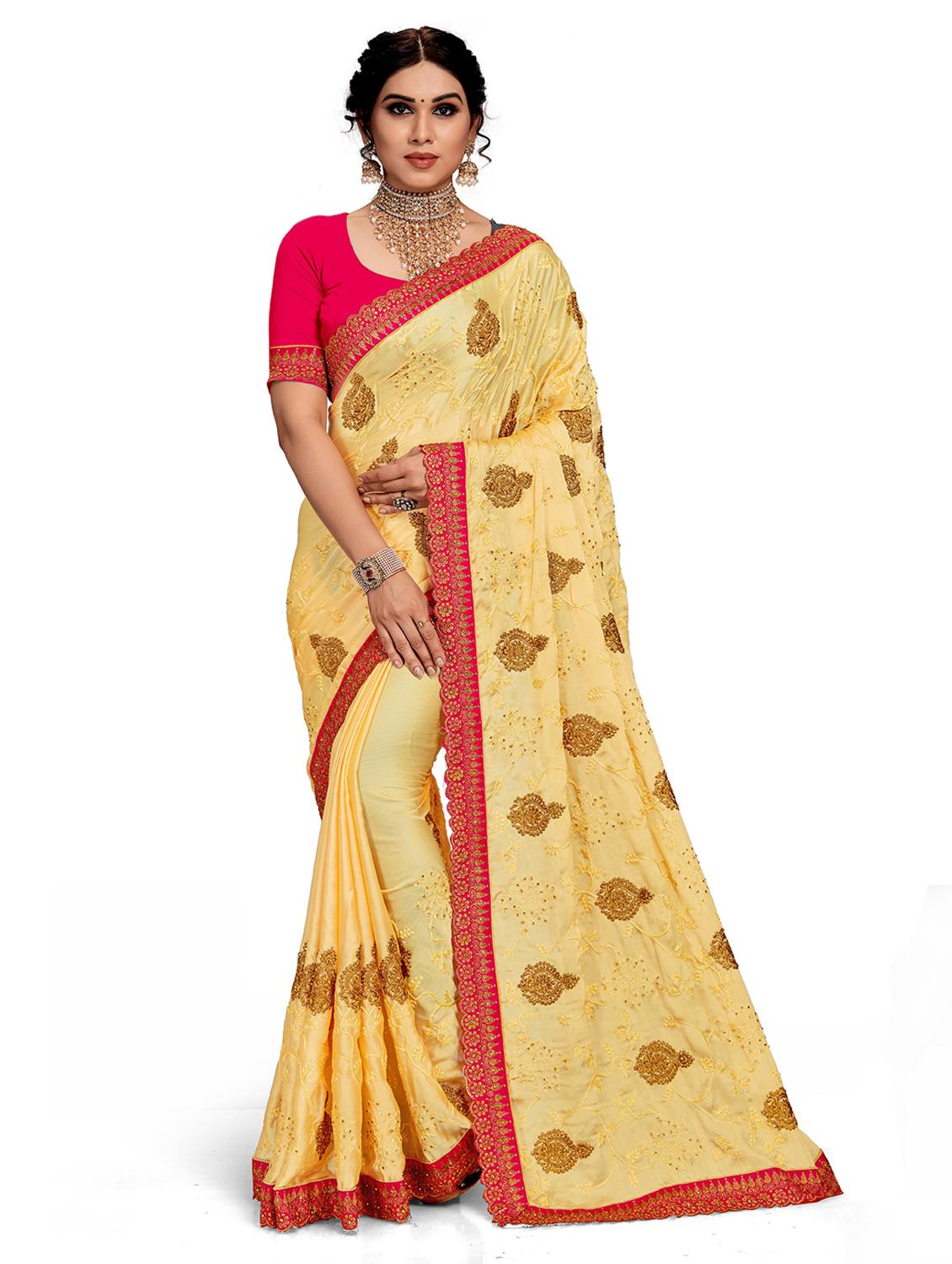 women's embroidered saree with blouse - 20306270 -  Zoom Image - 0