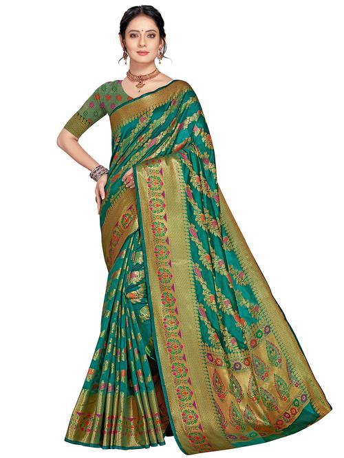 women's banarasi saree with blouse - 20306493 -  Standard Image - 0