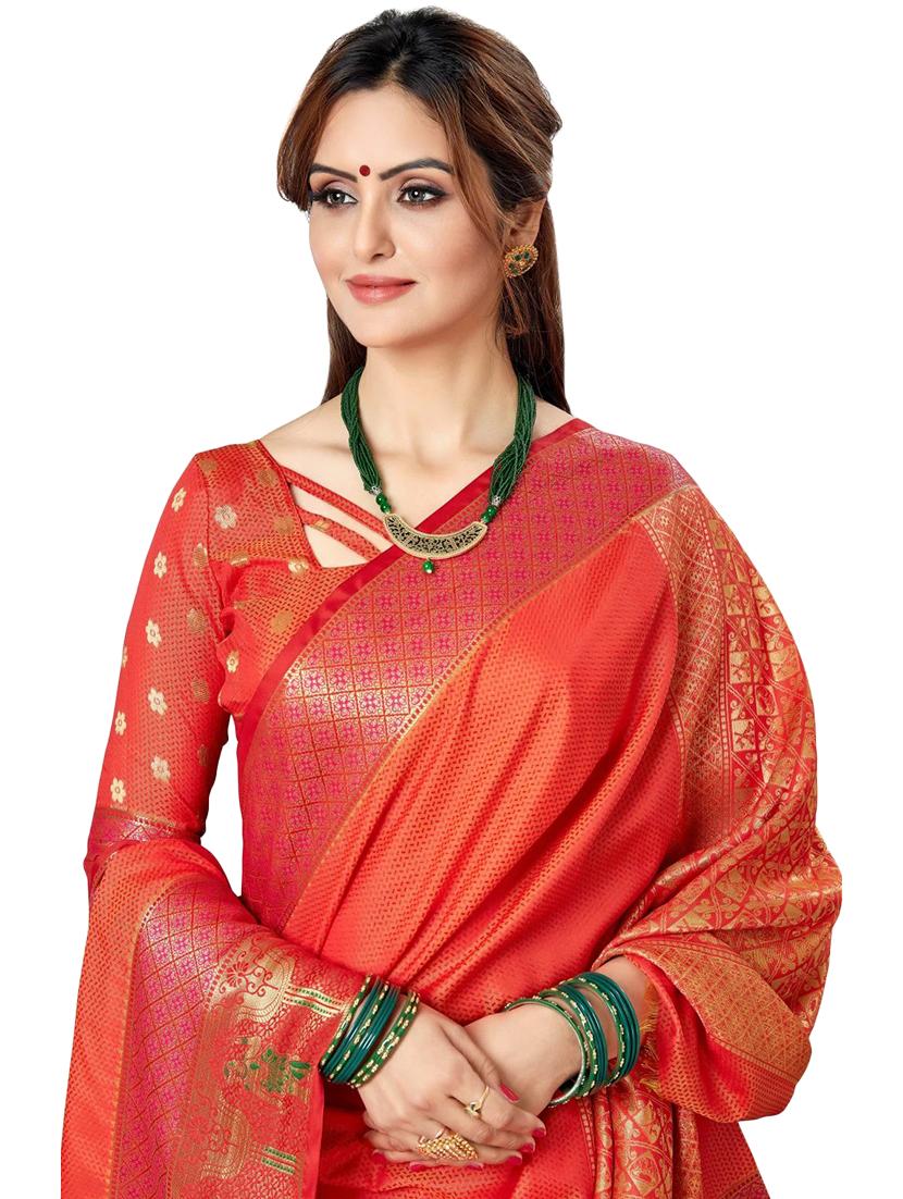 women's banarasi saree with blouse - 20306509 - Standard Image - 2