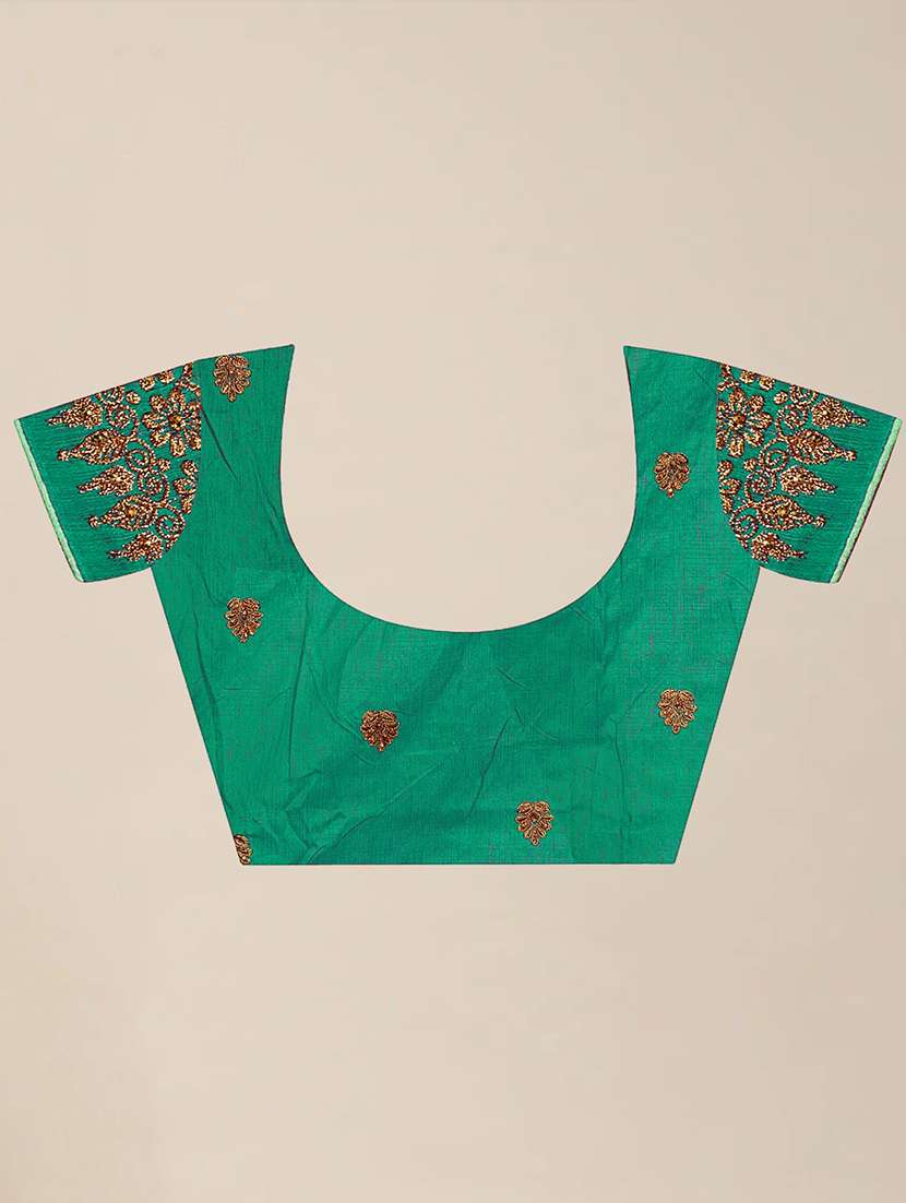 women's embroidered saree with blouse - 20306543 - Standard Image - 2