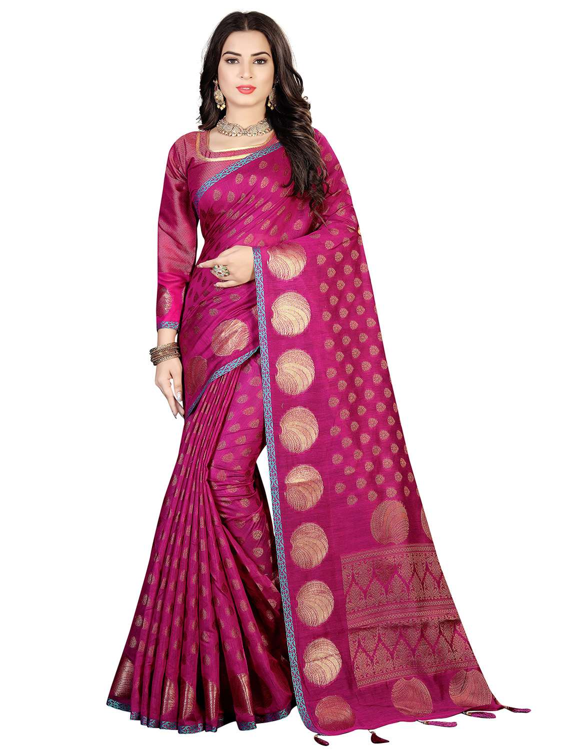 women's banarasi saree with blouse