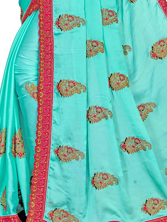 women's embroidered saree with blouse - 20306792 - Standard Image - 2