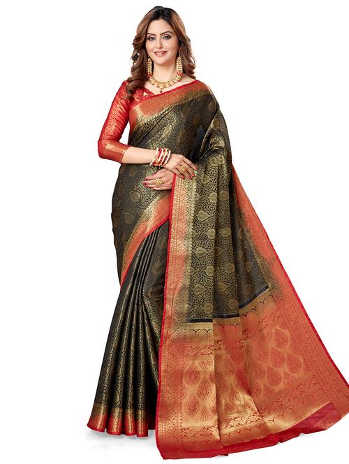 women's banarasi saree with blouse - 20306817 - Standard Image - 0