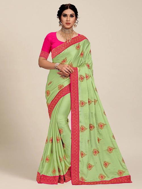 women's embroidered saree with blouse - 20306835 -  Standard Image - 0