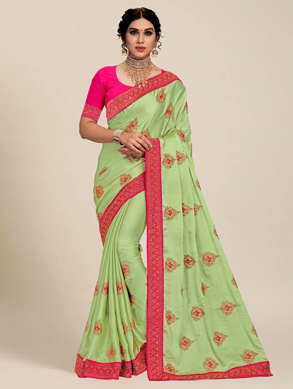 women's embroidered saree with blouse - 20306835 -  Zoom Image - 0