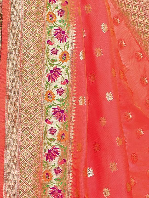 women's self design red colored saree with blouse - 20306869 - Standard Image - 2