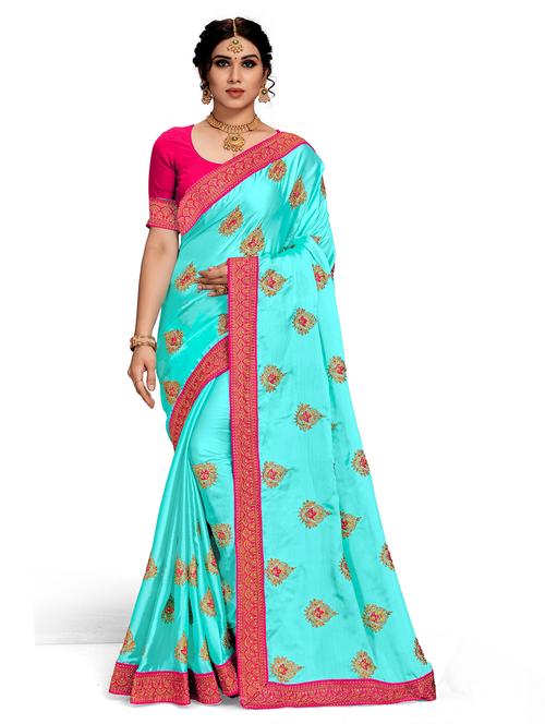 women's embroidered saree with blouse - 20306899 -  Standard Image - 0