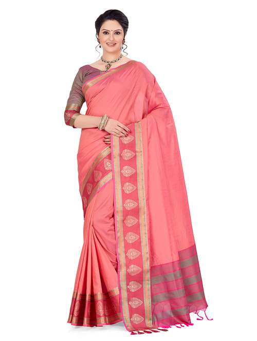 women's bordered royal blue colored saree with blouse - 20306946 - Standard Image - 0