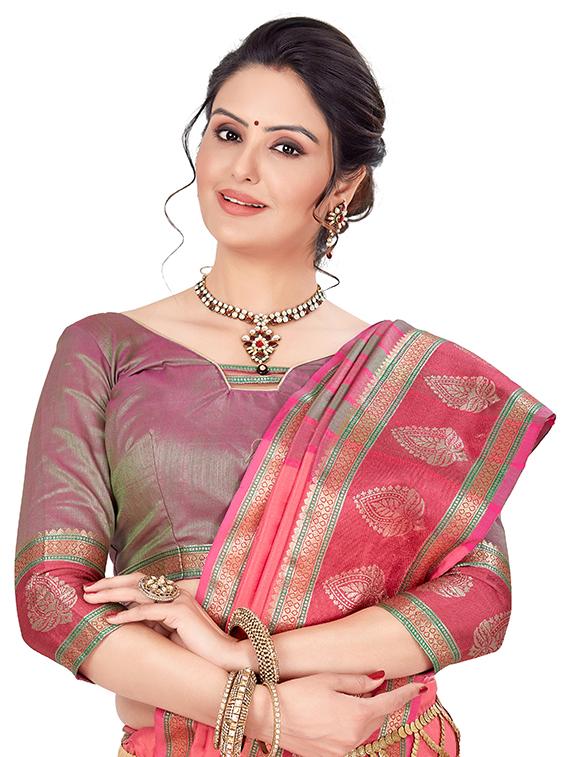 women's bordered royal blue colored saree with blouse - 20306946 - Standard Image - 2