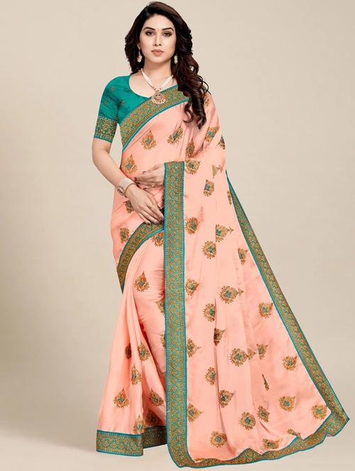 women's embroidered saree with blouse - 20306998 -  Standard Image - 0