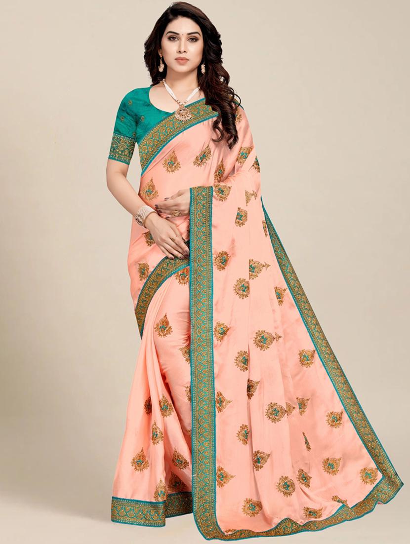 women's embroidered saree with blouse - 20306998 -  Zoom Image - 0