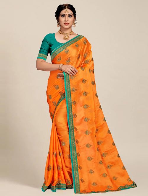 women's embroidered saree with blouse - 20307143 -  Standard Image - 0
