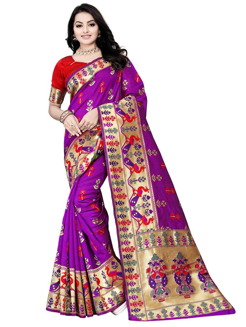 women's banarasi saree with blouse - 20307174 - Zoom Image - 0