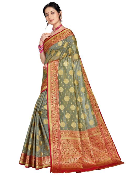 women's banarasi saree with blouse - 20307193 - Standard Image - 0