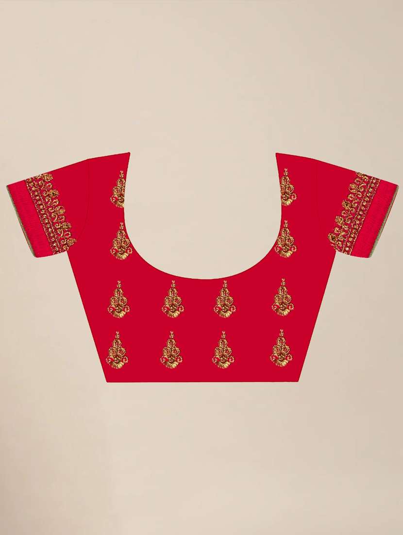 women's embroidered saree with blouse - 20307247 - Standard Image - 2