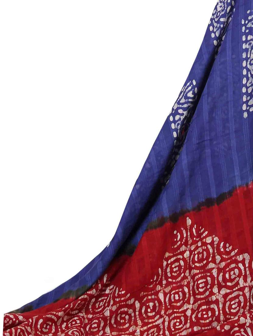 women red batik print unstitched suits - 20307324 - Standard Image - 2