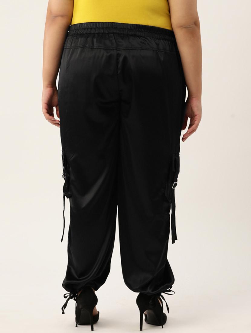 black satin trousers - 20307545 - Standard Image - 2
