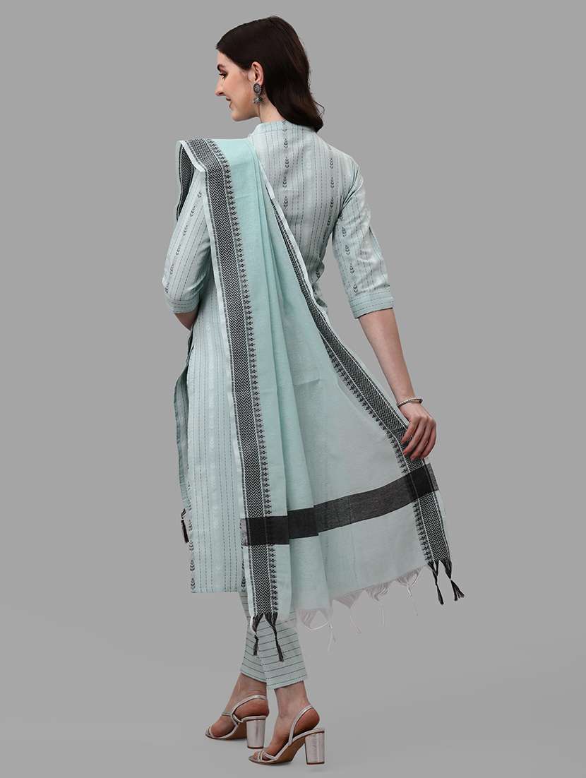 light blue colored kurta pant set - 20308042 - Standard Image - 2