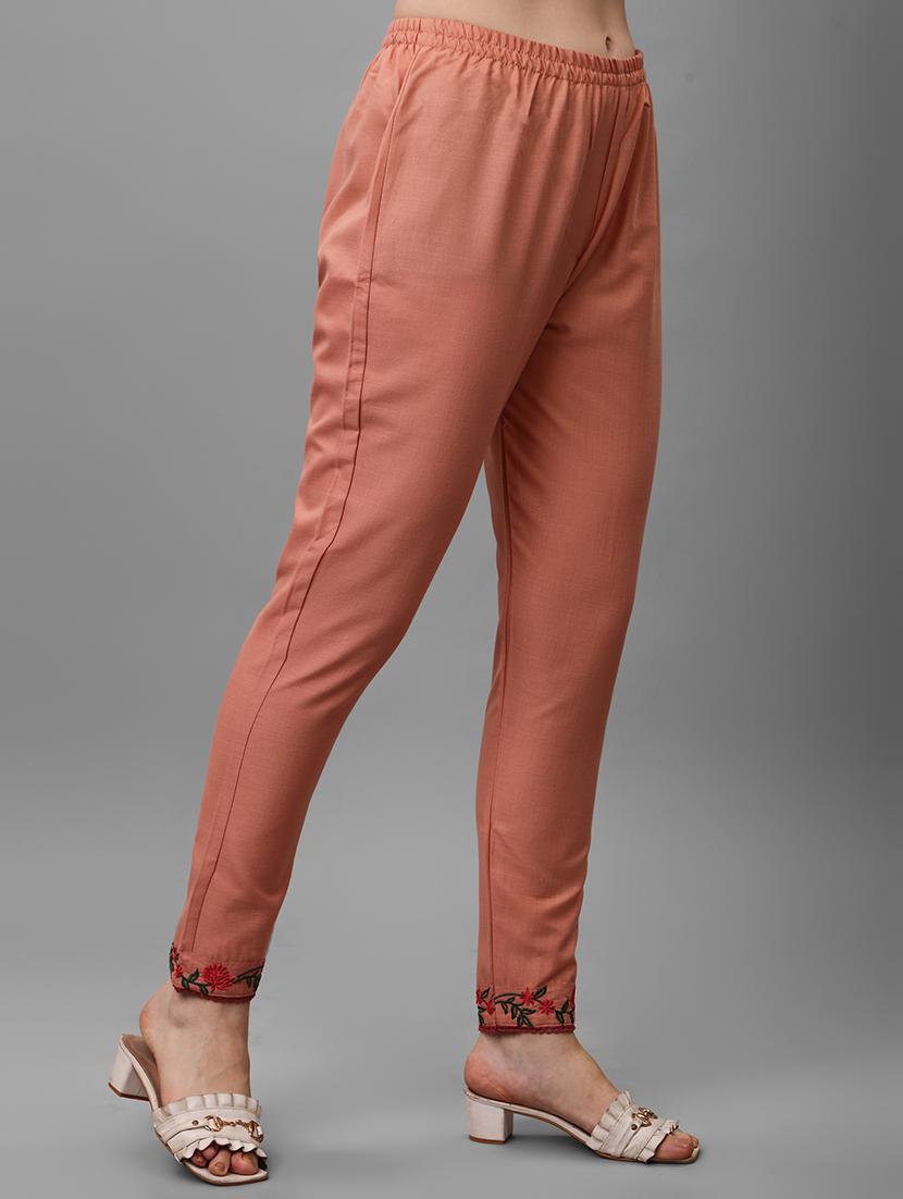 peach colored kurta pant set - 20308088 - Standard Image - 2