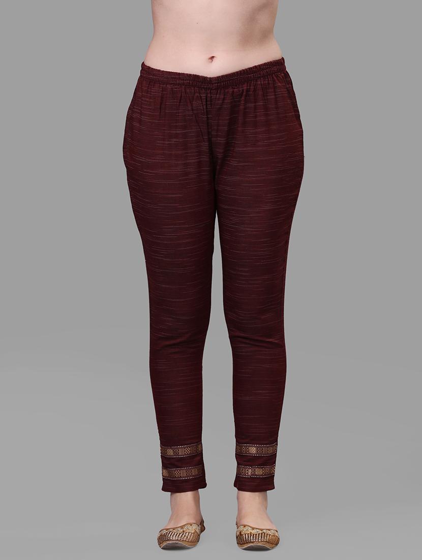 maroon colored kurta pant set - 20308109 - Standard Image - 2