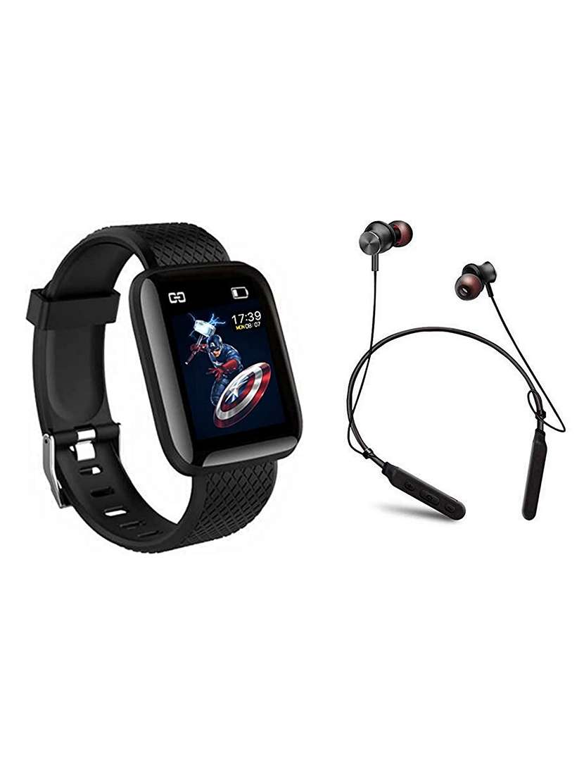 bingo bluetooth wireless fitness smartwatch & bluetooth neckband