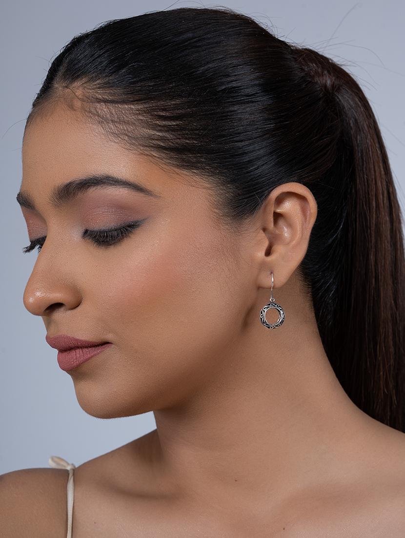 women silver hoop earrings - 20309127 - Standard Image - 2