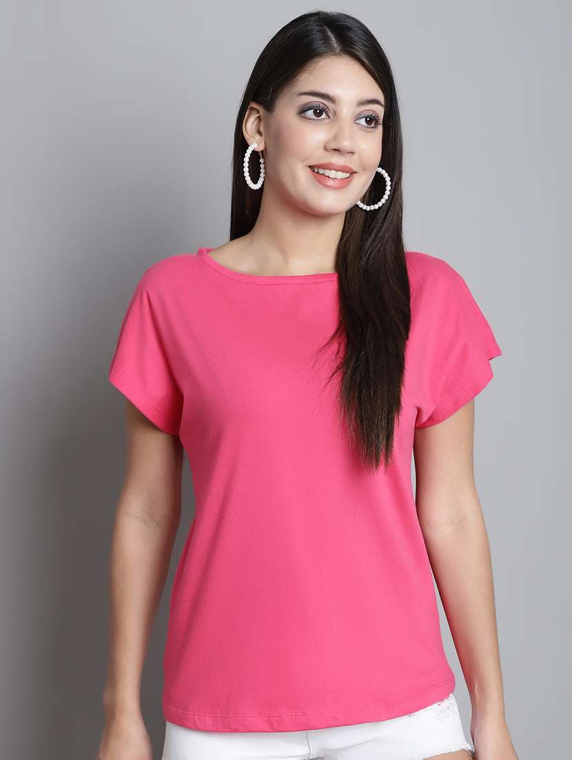 women's plain round neck t-shirt