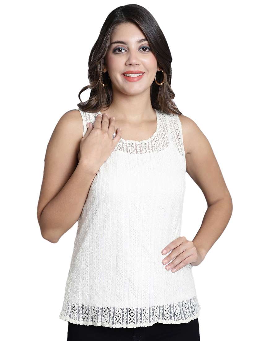 women's straight round neck top