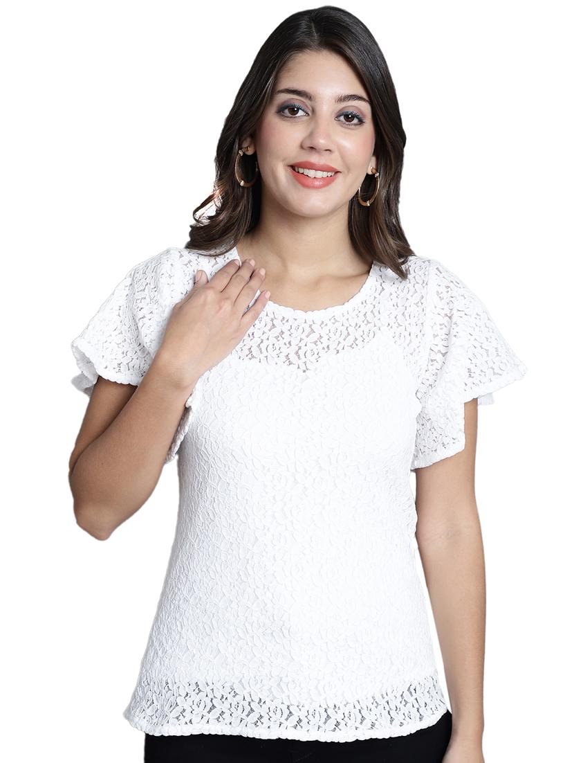 women's straight round neck top - 20309370 -  Zoom Image - 0