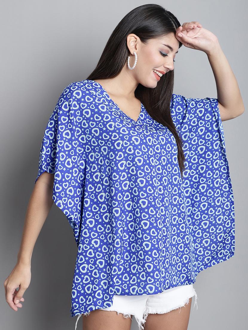 blue quirky kaftan top - 20309408 - Standard Image - 2