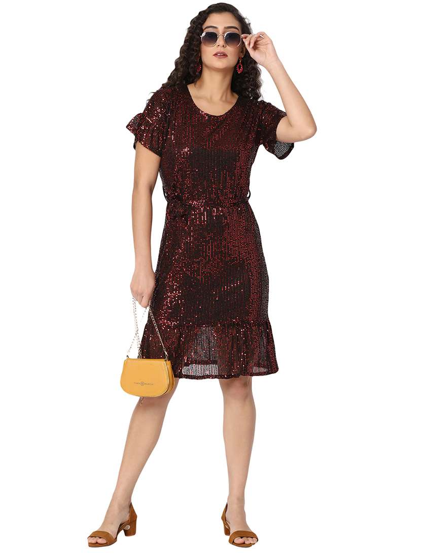 women sequin sheath dress