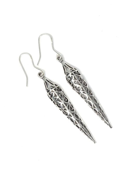 women silver drop earrings - 20309538 -  Standard Image - 0