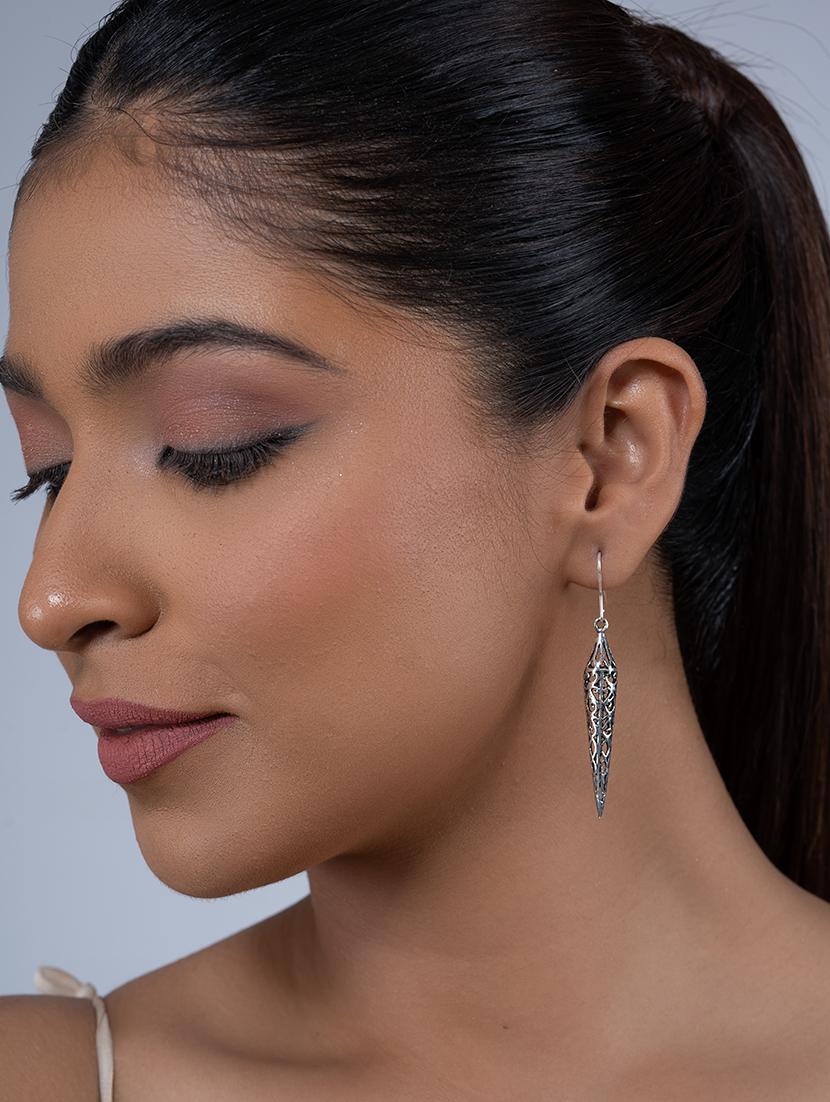women silver drop earrings - 20309538 - Standard Image - 2