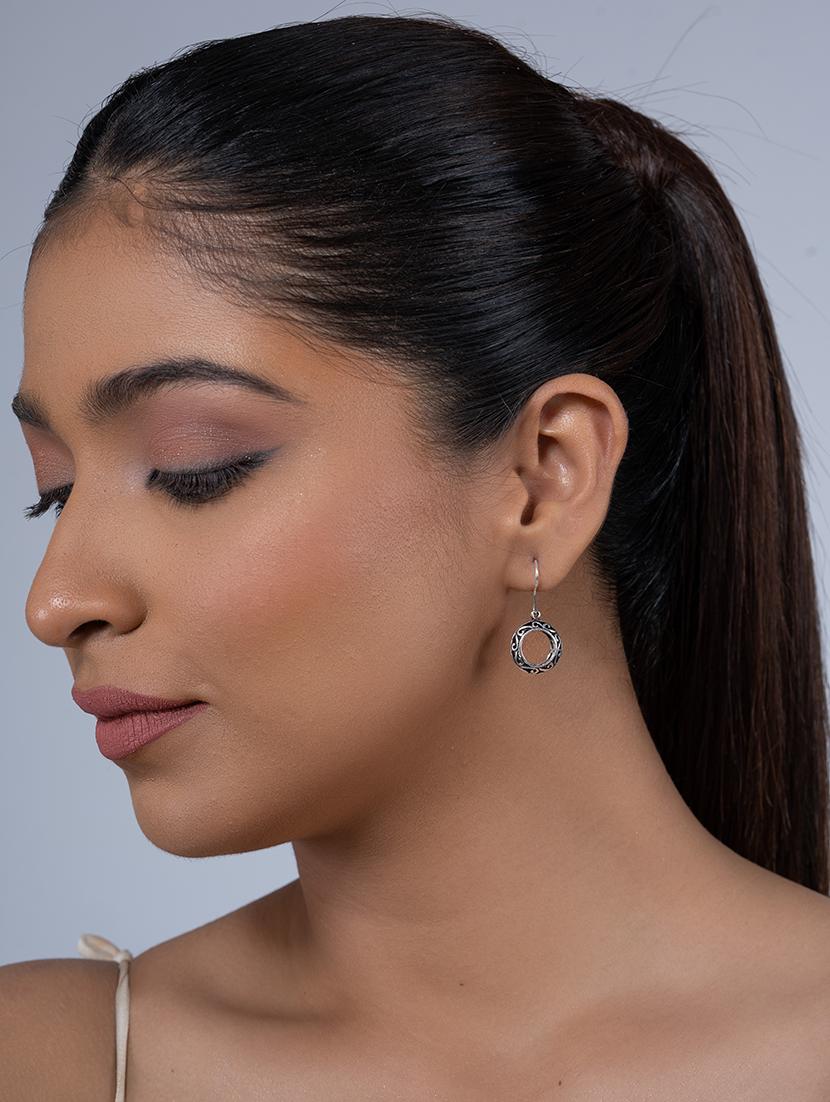 women silver hoop earrings - 20309542 - Standard Image - 2