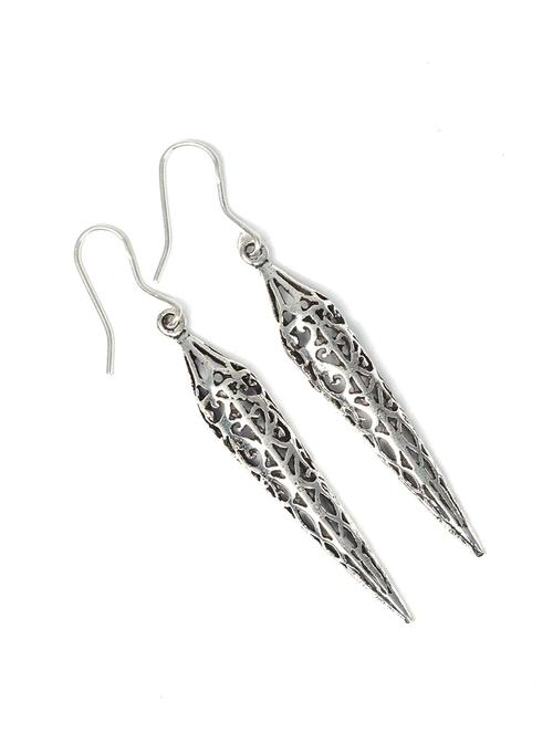 women silver drop earrings - 20309544 -  Standard Image - 0