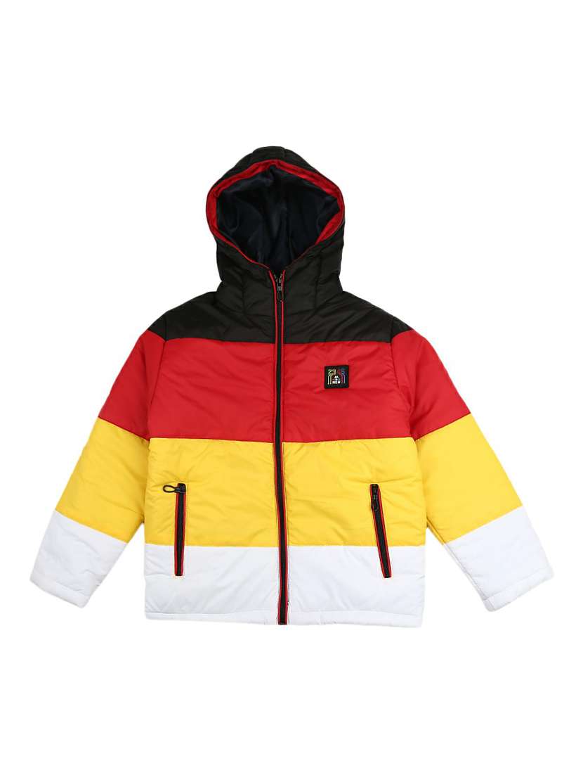 boys long sleeved color block jackets