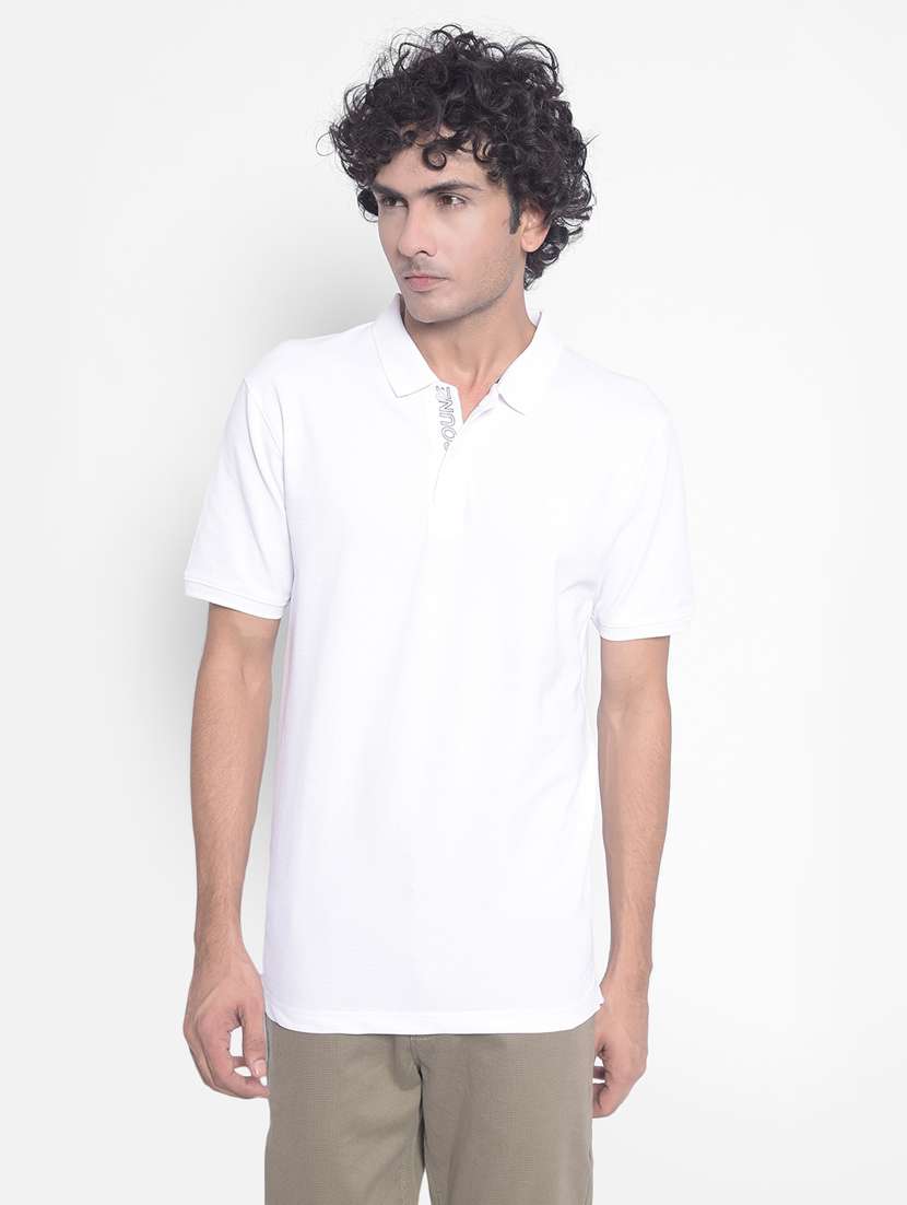 men solid polo t-shirt