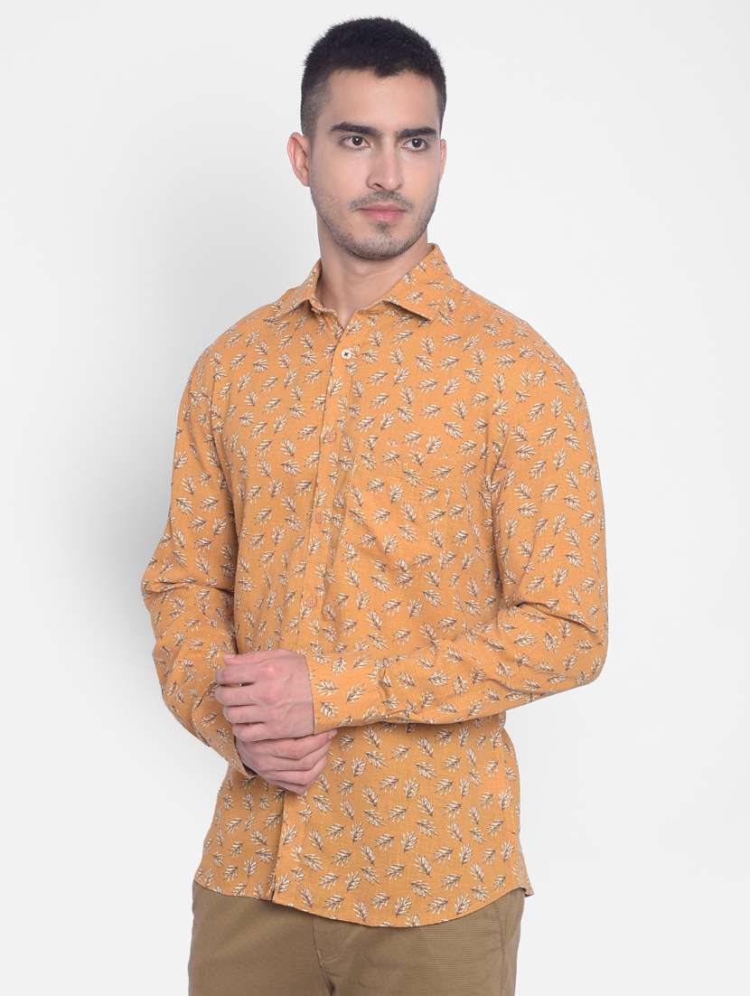 mens leaf print casual shirt - 20311131 -  Standard Image - 2