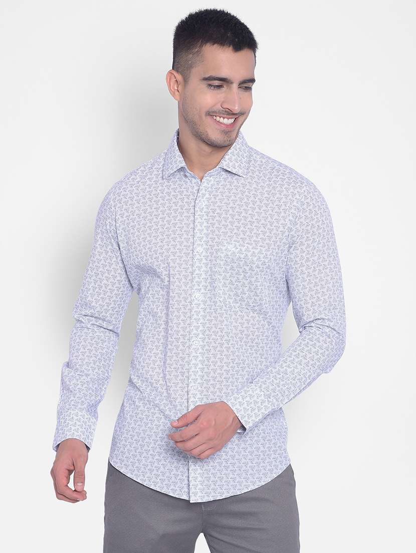 mens micro print casual shirt