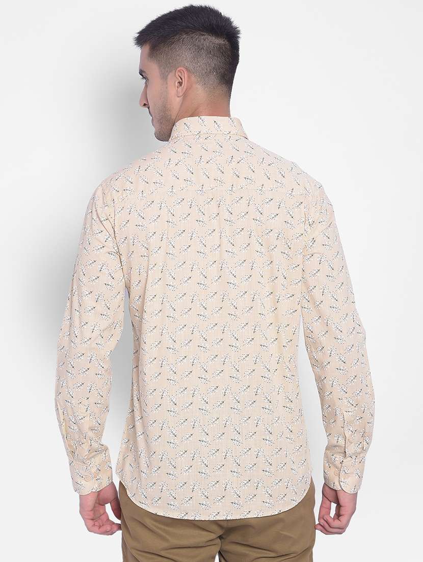 beige cotton blend casual shirt - 20311150 -  Standard Image - 2