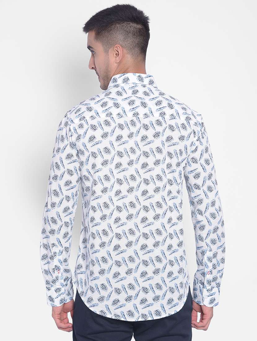 mens leaf print casual shirt - 20311158 -  Standard Image - 2