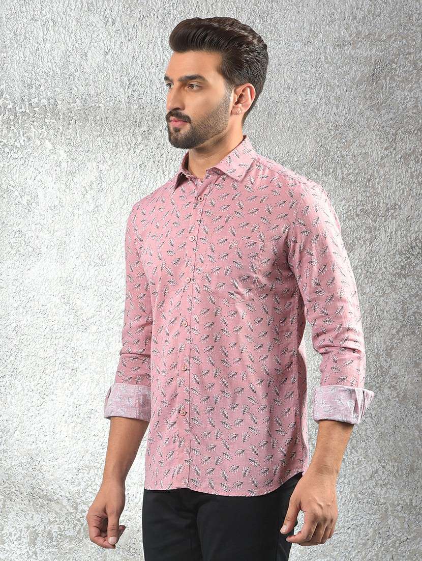 Mens Leaf Print Casual Shirt - 20311176 -  Standard Image - 2