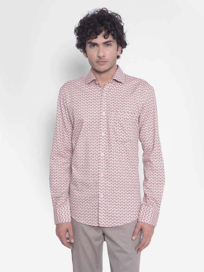 mens geometric casual shirt