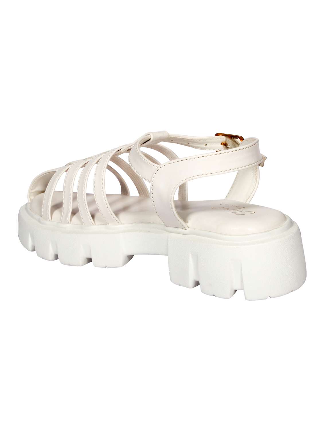 white solid gladiators sandal - 20311246 -  Standard Image - 2