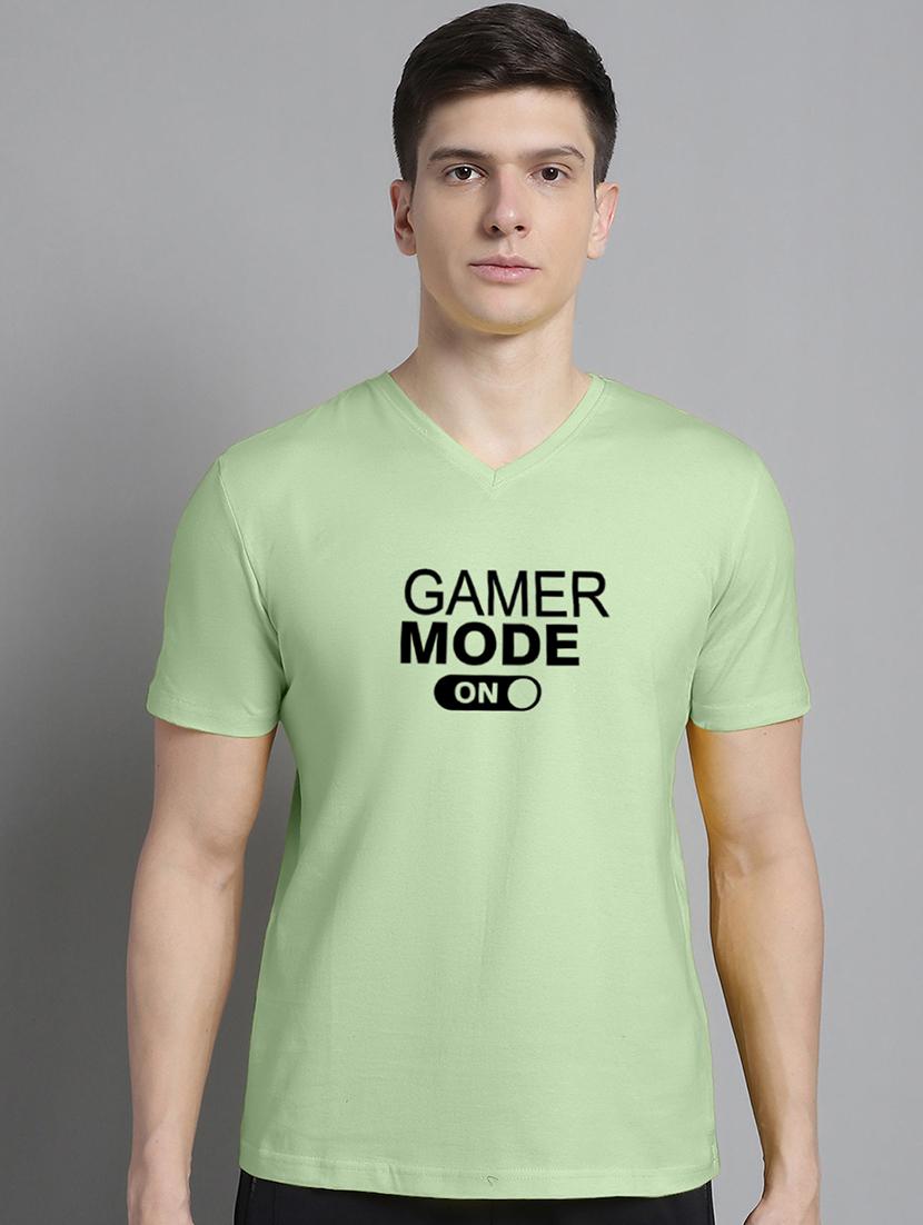 men green cotton chest print t-shirt - 20312198 - Zoom Image - 0