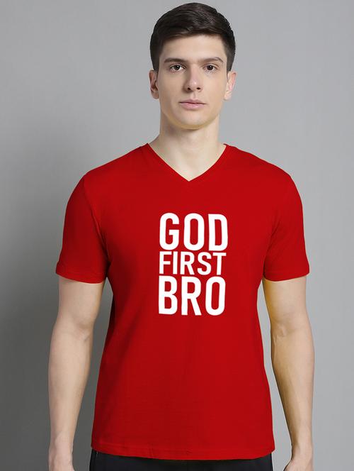 men front print short sleeve t-shirt - 20312199 - Standard Image - 0