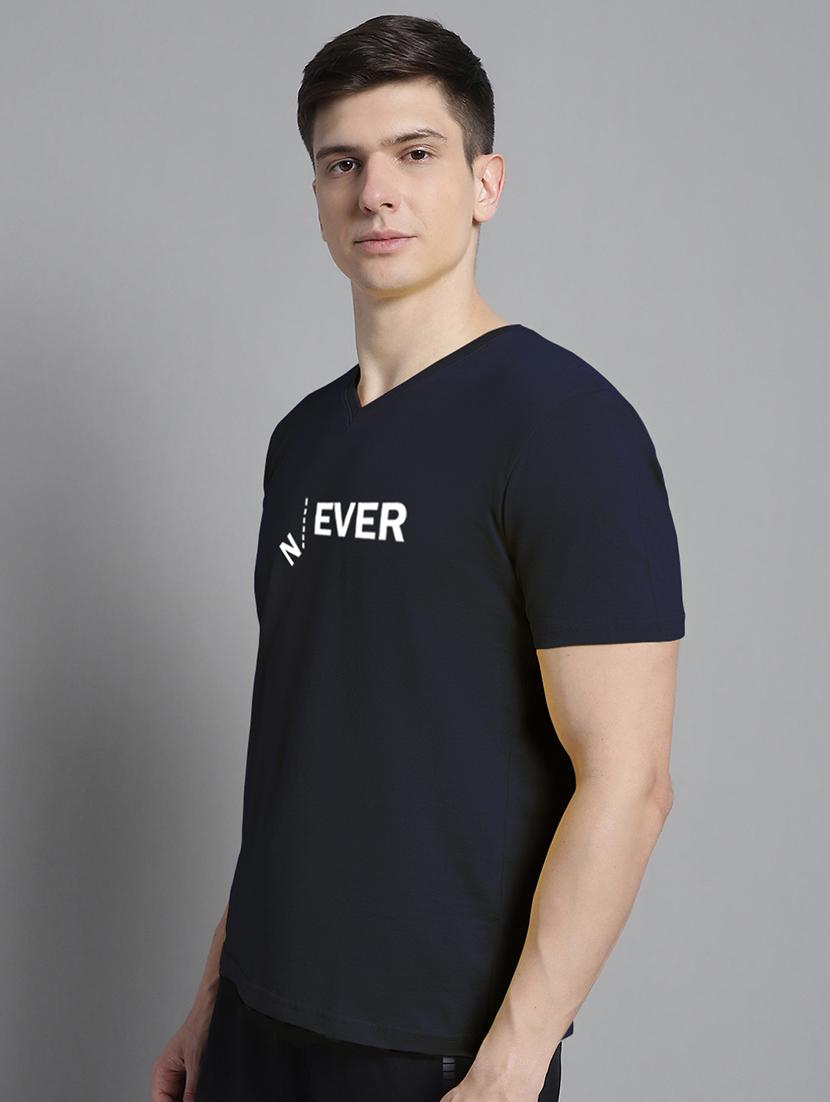 men v-neck graphic chest print t-shirt - 20312252 - Standard Image - 2