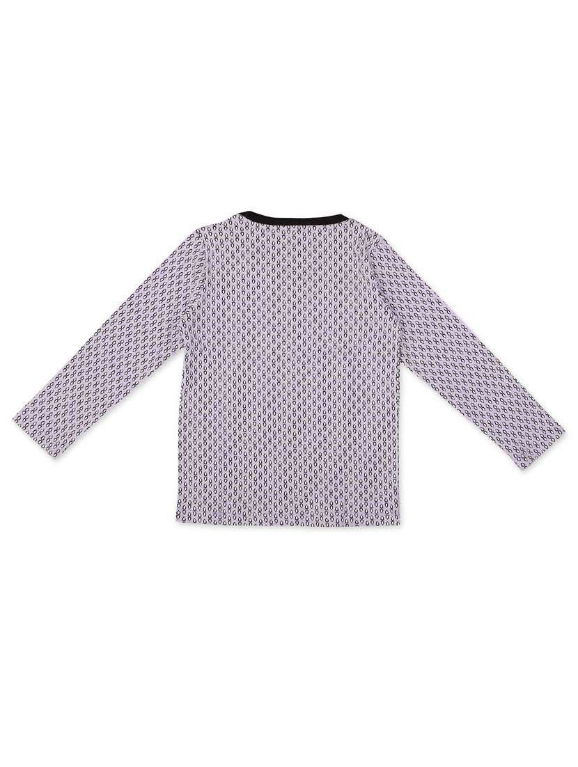 purple printed pyjama nightwear set - 20316024 -  Standard Image - 2